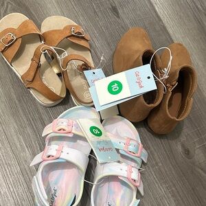 Cat & Jack Tan and Multicolor Kids Sandals and Boots